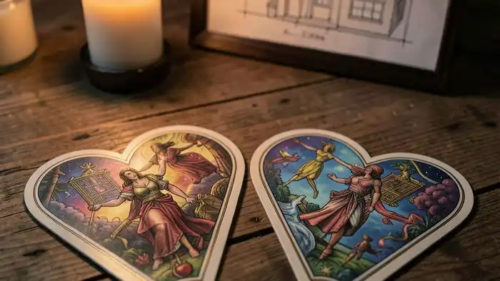 Расклад Таро «два сердца» на строительство дома, карта Таро, дом, сердце