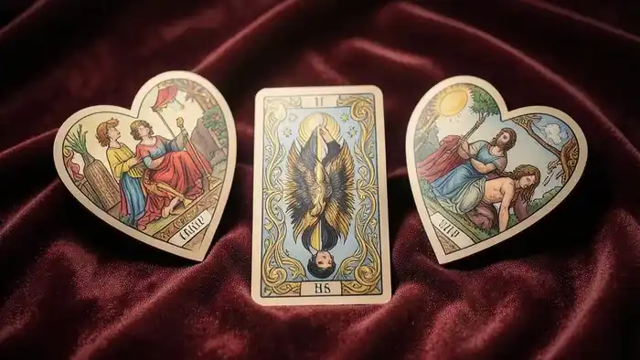 Расклад Таро Два сердца на знакомство: схематичное изображение расклада из шести карт в форме сердец