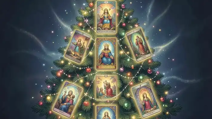 Расклад Таро «елочка» на тайну – визуальная иллюстрация