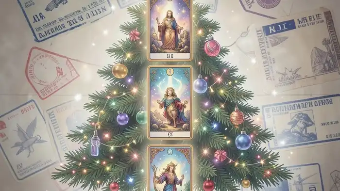Расклад Таро «елочка» на визу — визуальное изображение