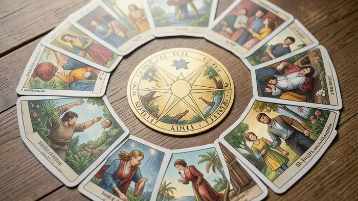 Расклад Таро гексаграмма на чувства к коллеге