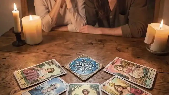 Расклад Таро гексаграмма на обиду на партнёра, визуальное изображение