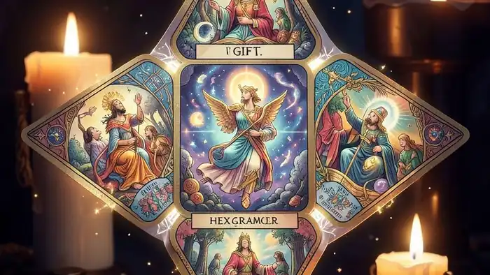 Расклад Таро «гексаграмма» на подарок – изображение звезды из шести карт