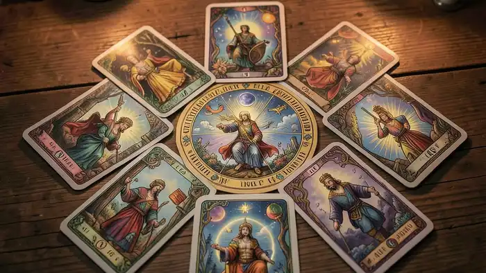 Расклад Таро гексаграмма на подработку – карта и свечи