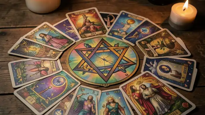 Расклад Таро гексаграмма на пр��вязанность – визуальная композиция