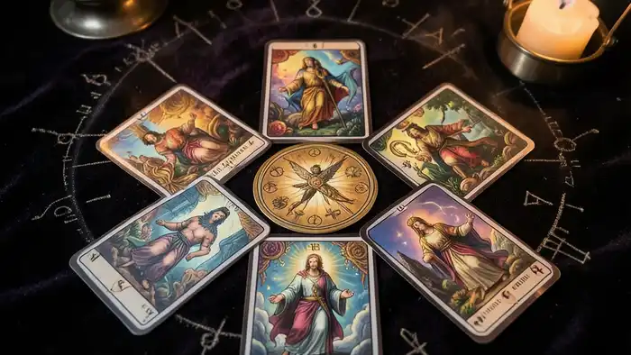 Расклад Таро «гексаграмма» на прошлые жизни – изображение расклада