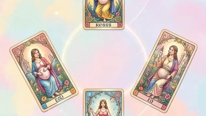 гексаграмма Таро на роды иллюстрация