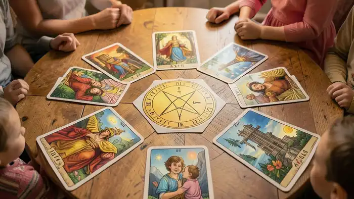 Расклад Таро «гексаграмма» на семейные узы изображение