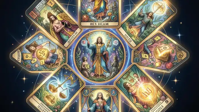 Расклад Таро гексаграмма на вклад – визуальная схема