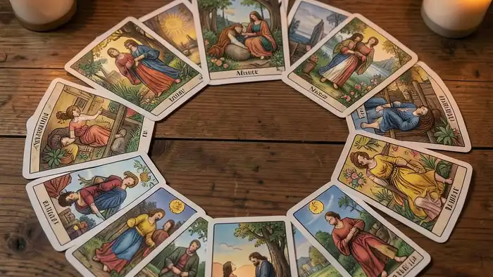 годовой расклад Таро на 12 месяцев на расставание изображение