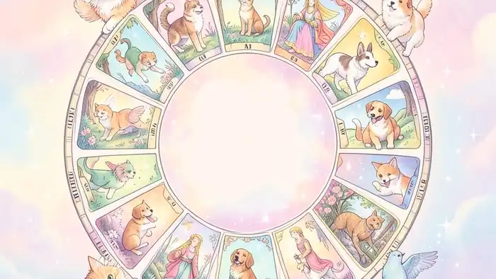 Расклад Таро «хоровод» на домашних животных – визуальная иллюстрация