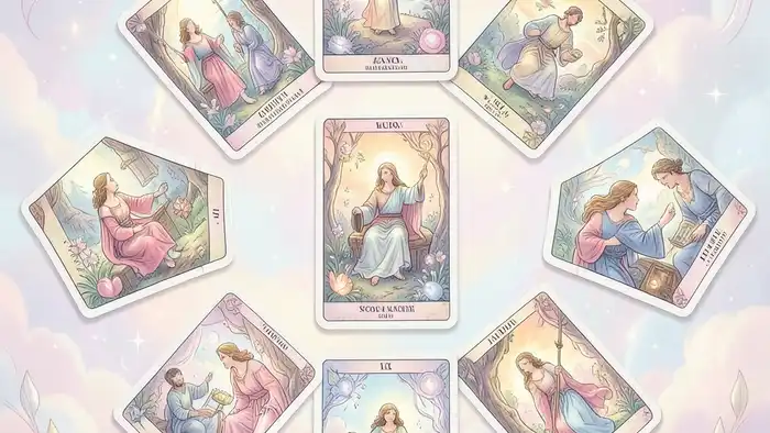 Расклад Таро «хоровод» на социофобию – визуальная схема