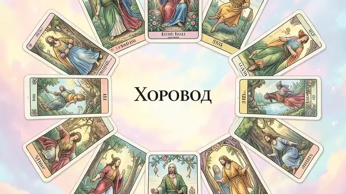 Расклад Таро «хоровод» на совместимость – визуальная схема