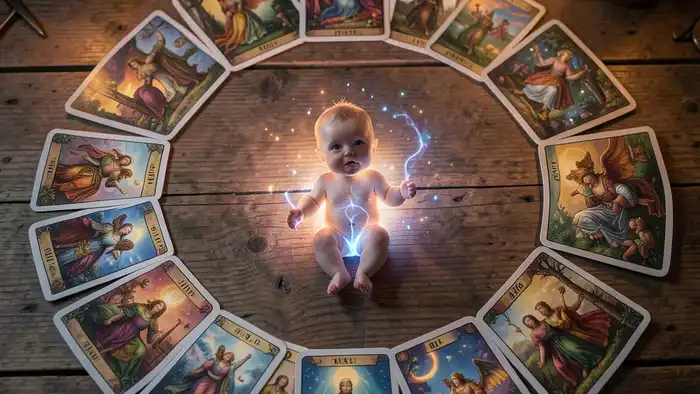 Расклад Таро «хоровод» на второго ребенка – изображение круга карт