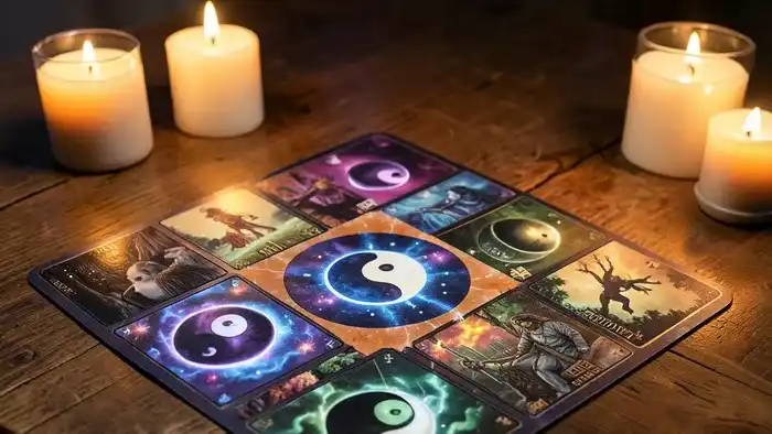 Расклад Таро Инь-Ян на чистку – визуальная иллюстрация