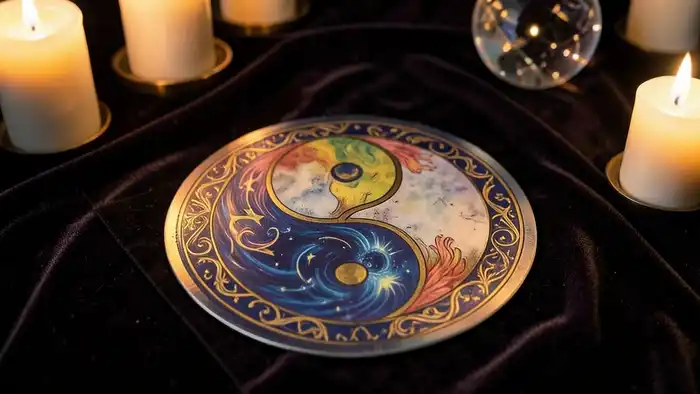 Расклад Таро «инь-ян» на призвание – символ инь-ян на столе