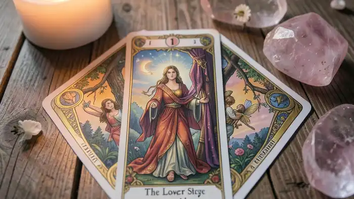 Расклад Таро «карта дня» на безответную любовь — карта Влюблённые