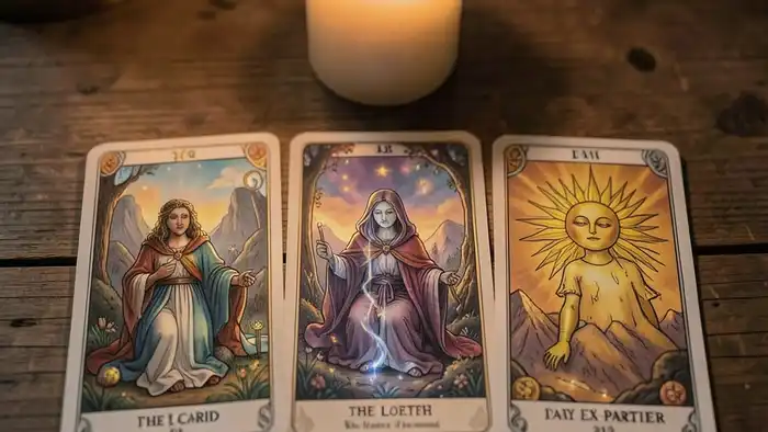 Расклад Таро «карта дня» на бывшую – карта Влюблённые, Смерть, Солнце