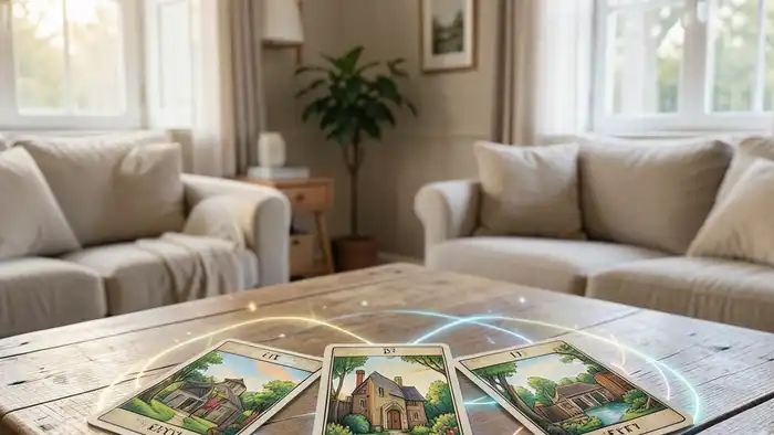 Расклад Таро «карта дня» на энергию дома – визуальная композиция