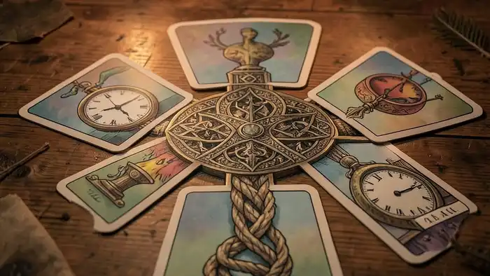 Расклад Таро кельтский крест на прокрастинацию – визуальная иллюстрация