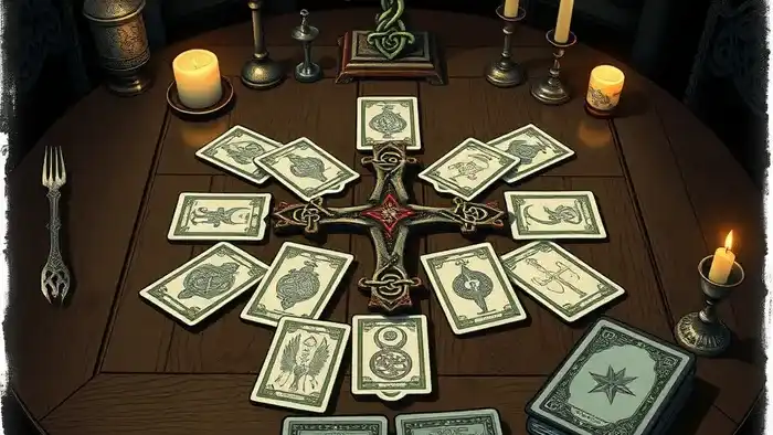 Расклад Таро «Кельтский крест» на судьбу — схема из десяти карт