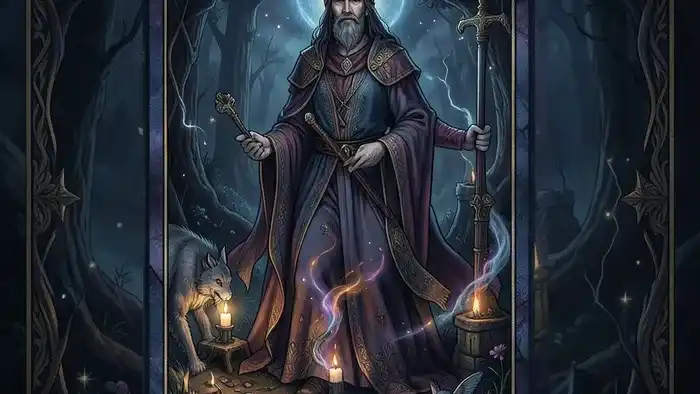 Расклад Таро Ключ на лишение родительских прав: символ ключа и карта Справедливость на фоне семейного конфликта.