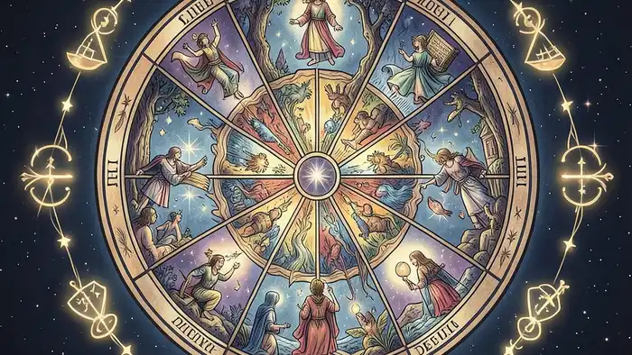 колесо баланса жизни Таро изображение