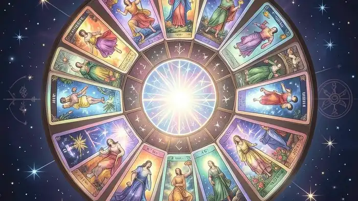 Расклад Таро «колесо баланса жизни» на долголетие изображение колеса из карт