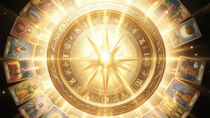 Расклад Таро «колесо баланса жизни» на золото — символика золотого колеса и карт