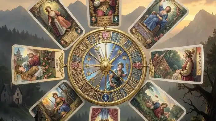 Расклад Таро "колесо баланса жизни" стоит ли переезжать — схема из 8 позиций с интерпретацией карт
