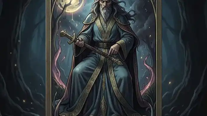 Расклад Таро Колесо Фортуны для проверки серьезности намерений: карты разложены по кругу на деревянном столе.