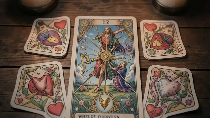 Расклад Таро «колесо фортуны» на сердце здоровье – карта Колесо фортуны в центре