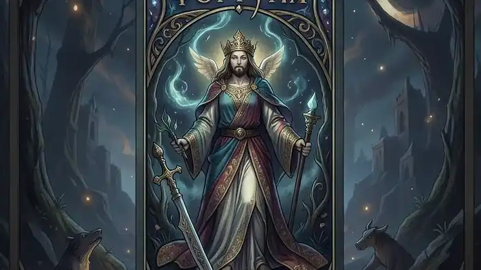 Расклад Таро Колесо Фортуны на защиту — схематичное изображение мандалы с картами по сторонам света