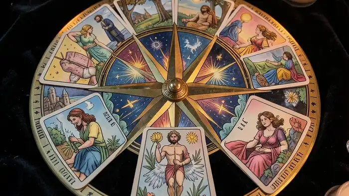 Расклад Таро «компас» на сахарный диабет – визуальное изображение