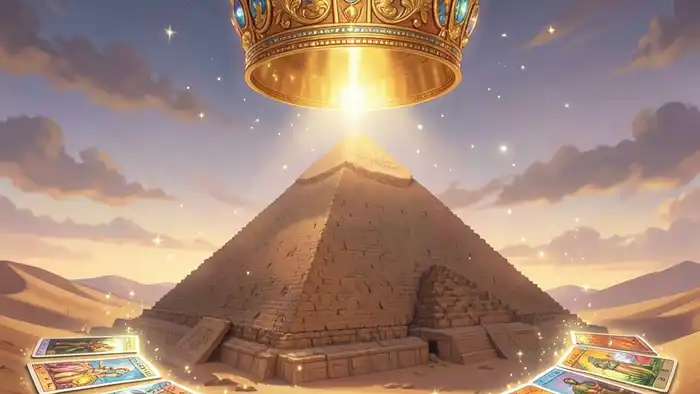 Расклад Таро «корона» на Египет – золотая корона над пирамидой