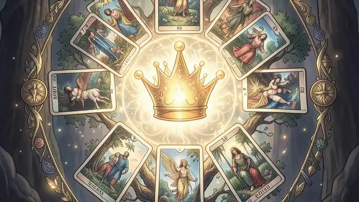 расклад Таро корона – визуальное изображение расклада в виде короны