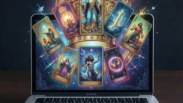 Расклад Таро «корона» на онлайн курс – визуальная схема короны из карт