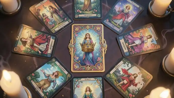 Расклад Таро «корона» на привязанность – карта корона в центре