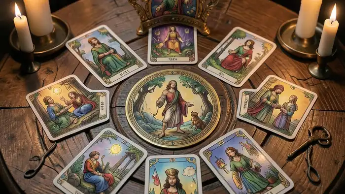 Расклад Таро «корона» на при��ычки – визуальная схема