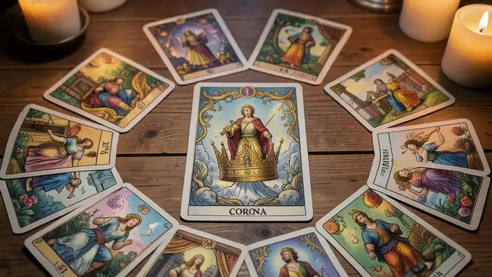 Расклад Таро «корона» на рефинансирование – карта Корона в центре