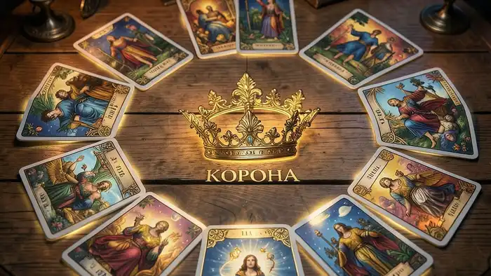 Расклад Таро корона на репутацию, карта с короной в центре
