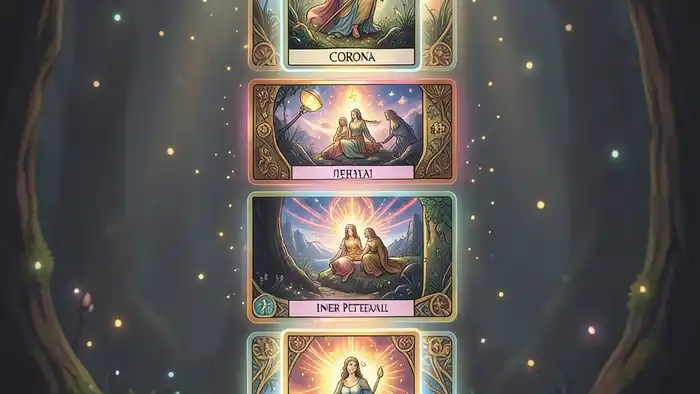 расклад Таро «корона» – визуальная схема с семью картами
