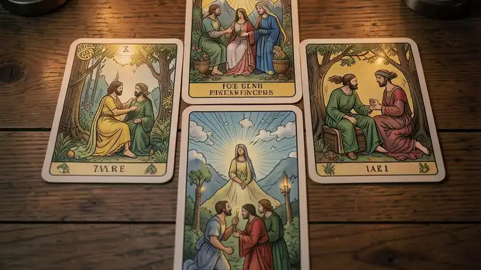 Расклад Таро «крест» на дружбу – символика и карта