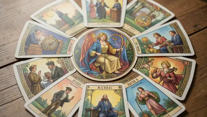 Расклад Таро «крест» на франшизу — визуальная схема