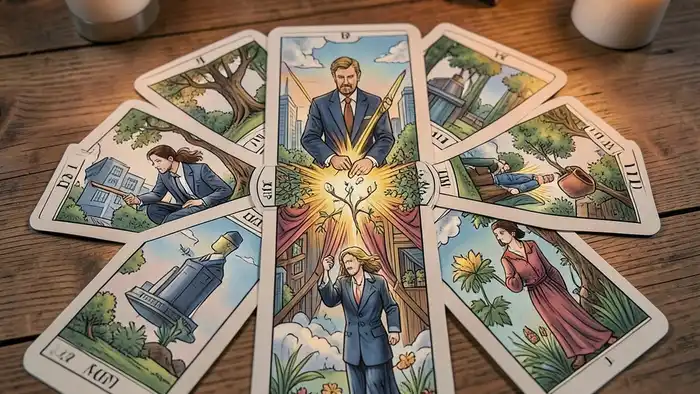 Расклад Таро «крест» на нишу – визуальная схема