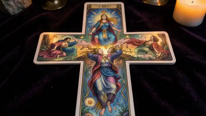 Расклад Таро крест на разлуку – визуальная схема
