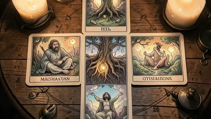 Расклад Таро «крест» на страхи – визуальное изображение