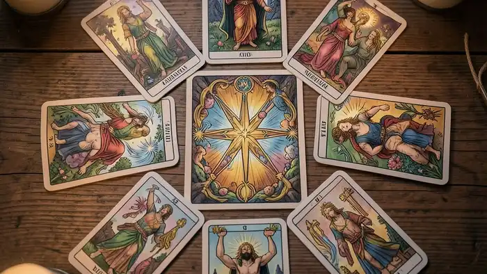 Расклад Таро «крест» на третьего лишнего – визуальное изображение