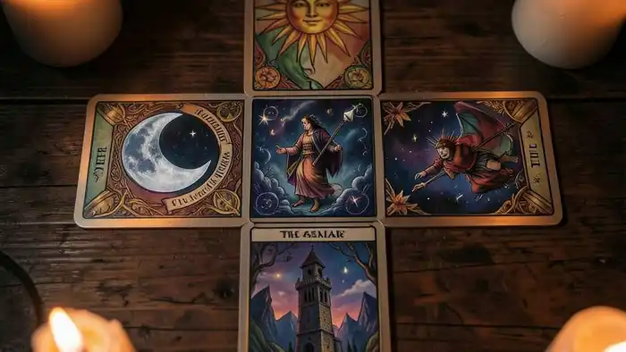 Расклад Таро «крест» на второй доход, символизирующий финансовые возможности