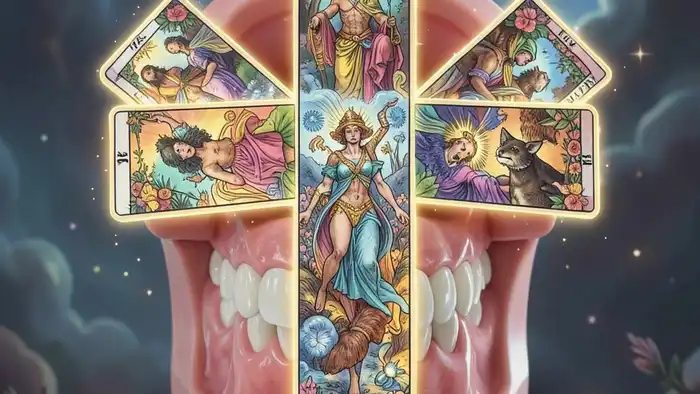 Расклад Таро «крест» на зубы – иллюстрация